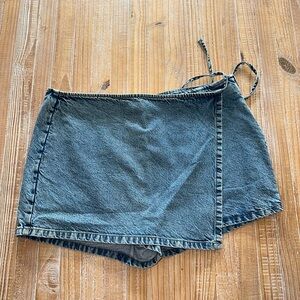 Denim Wrap Women Skort